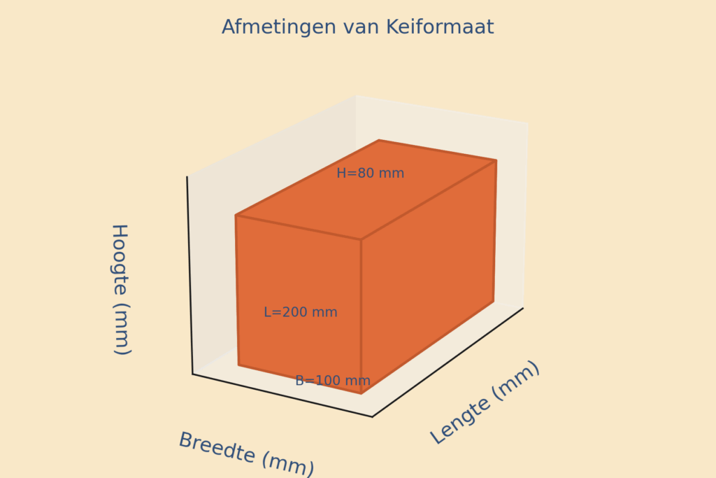 Afmetingen keiformaat, keiklinker, broodje, KF, 10‑duimer
